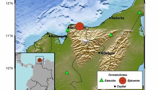 Sismo en la ciudad de Santa Marta