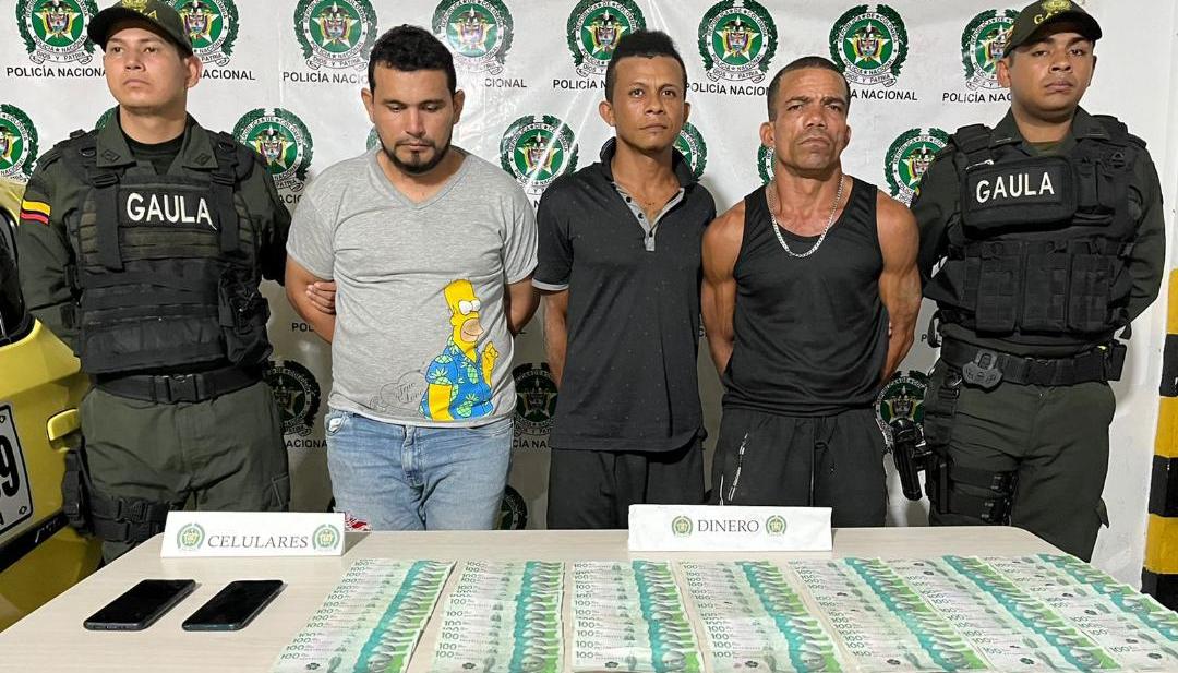 Tres capturados en Bendición de Dios