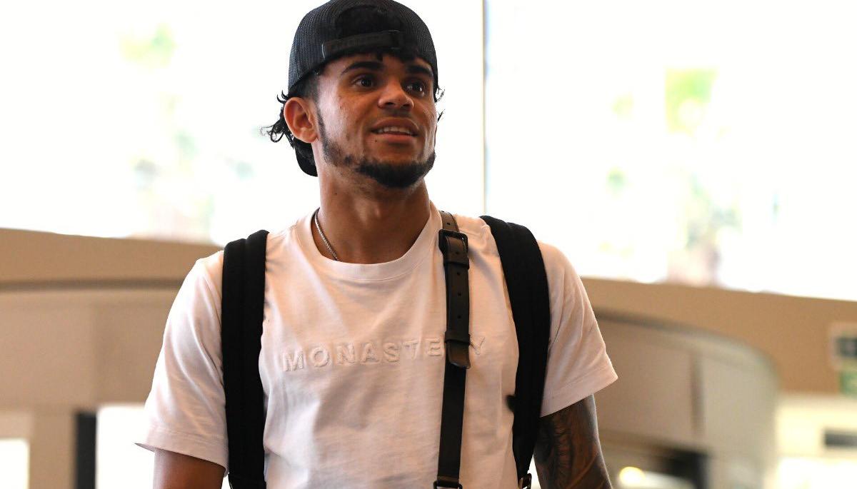 Luis Díaz a su arribo a la concentración de la Selección Colombia. 