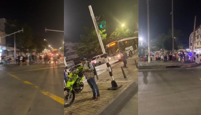 Bloqueo en la calle Murillo con 27. 