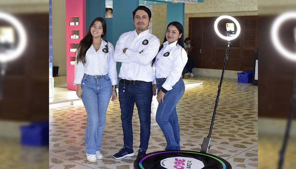 María Camila Alzate, Cristian Mercado y Angie Mejía, equipo de trabajo In zone 360.