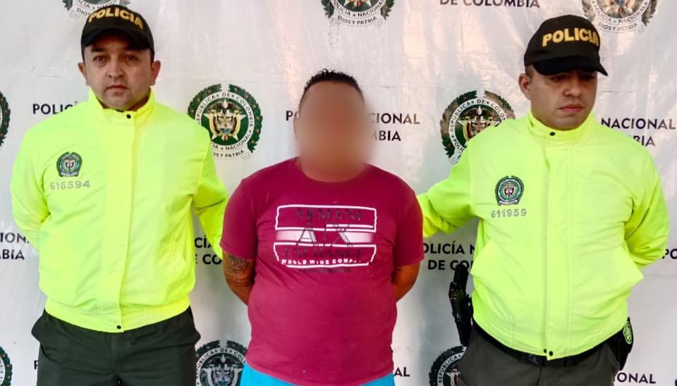 El capturado en el barrio Rebolo.