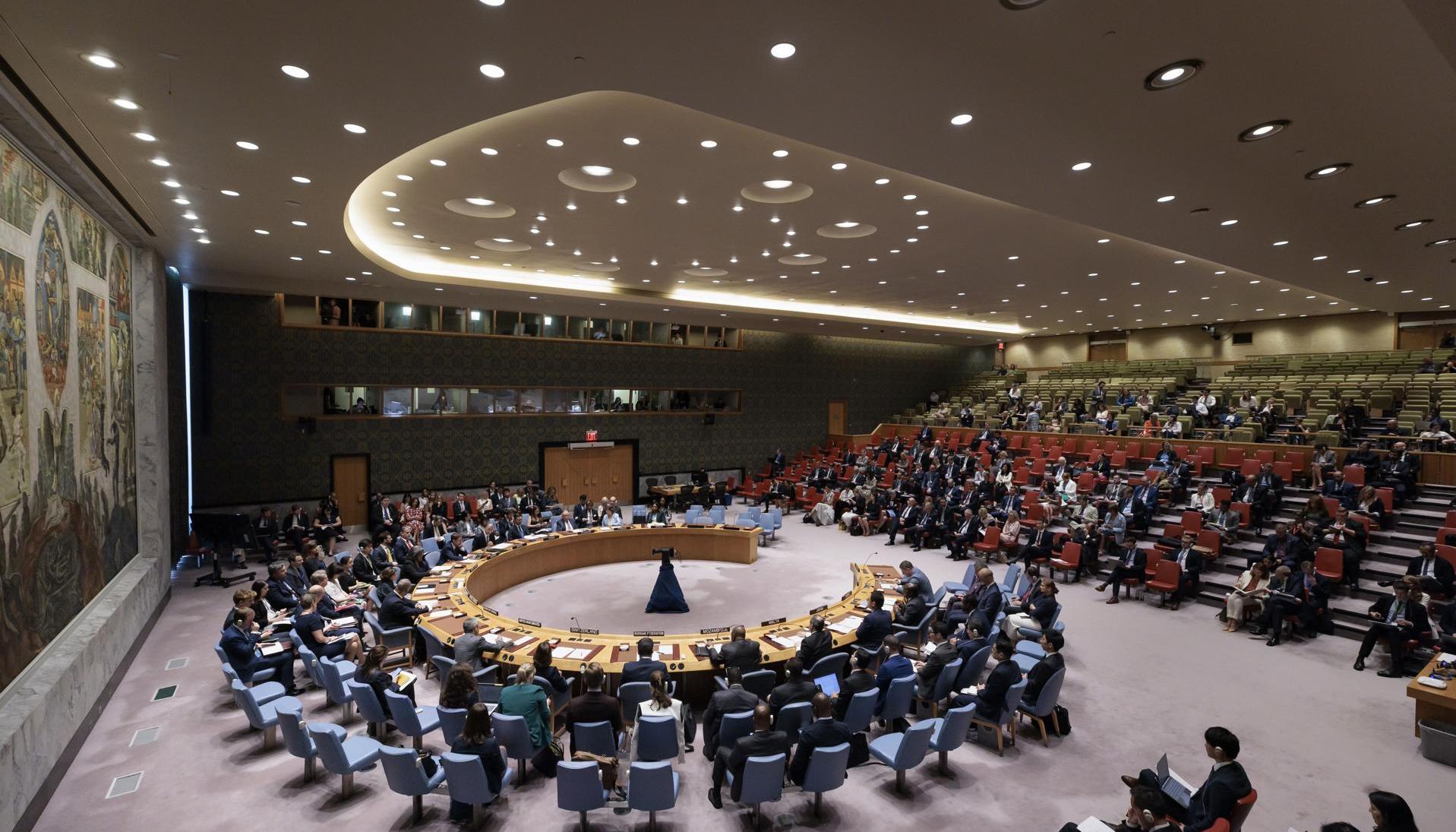 Vista del Consejo de Seguridad de la ONU en la sede de Naciones Unidas, en Nueva York. 