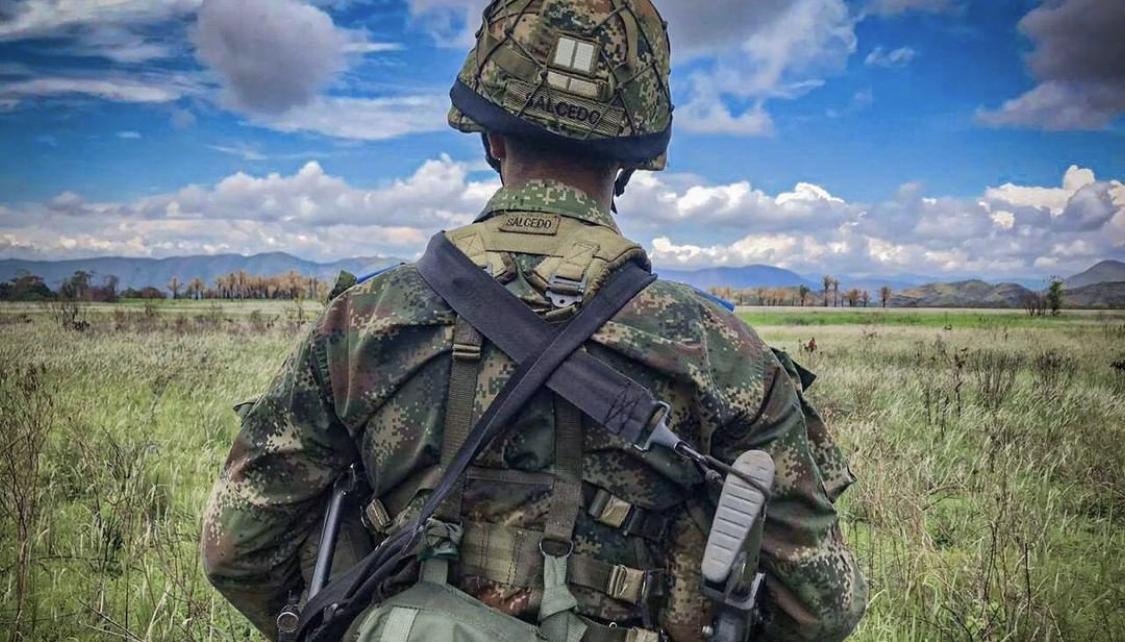 Soldado del Ejército Nacional. 