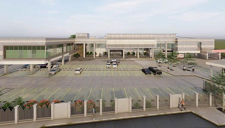 Fachada del Nuevo Hospital Juan Domínguez Romero de Soledad.