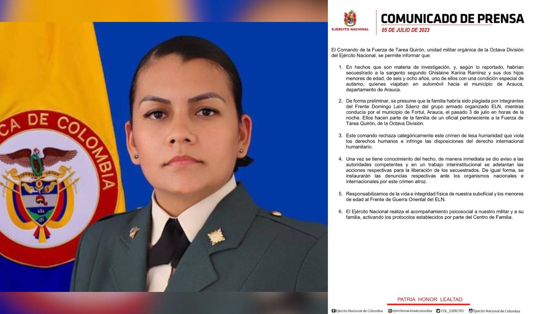 Sargento Ghislaine Karina Ramírez.