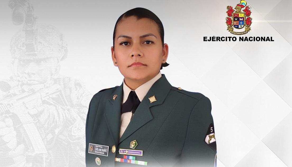 Ghislaine Karina Ramírez, sargento segundo secuestrada.