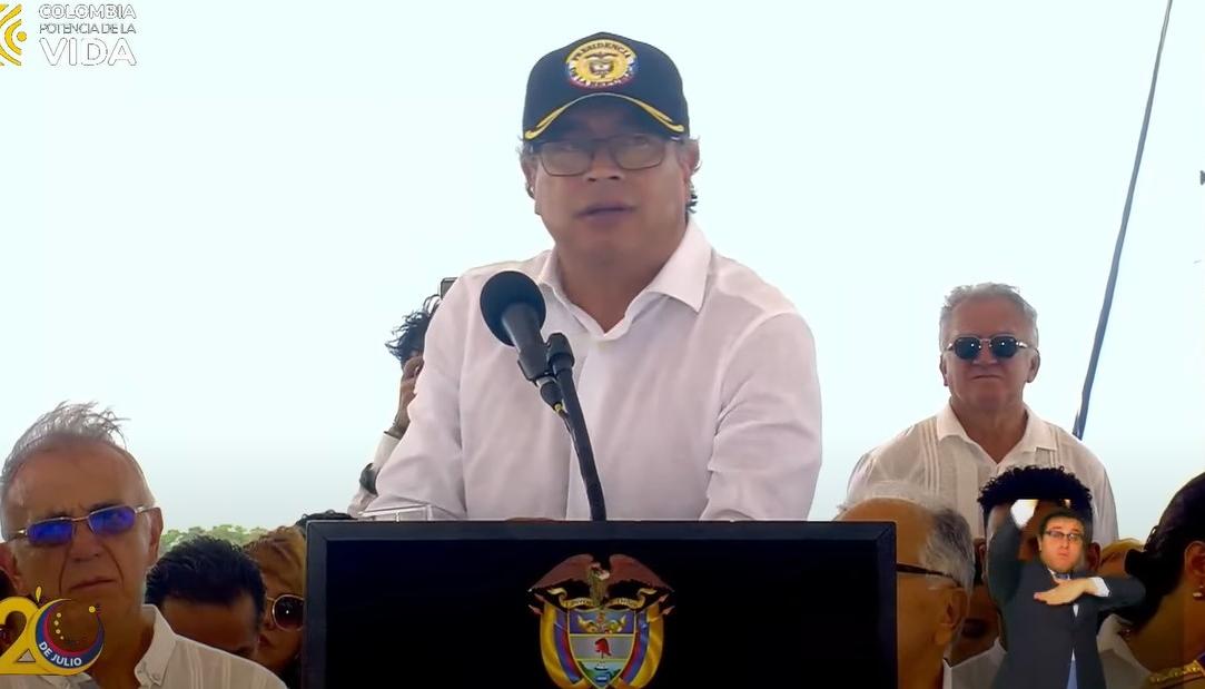 Gustavo Petro, durante su intervención en San Andrés.