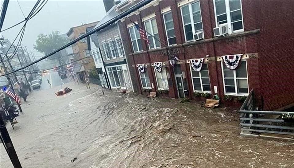 Inundaciones en el estado de Nueva York.