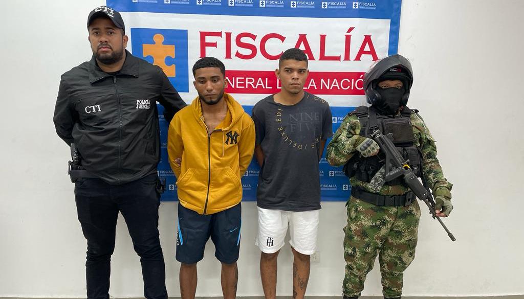 Los dos hombres imputados por el crimen en Soledad. 