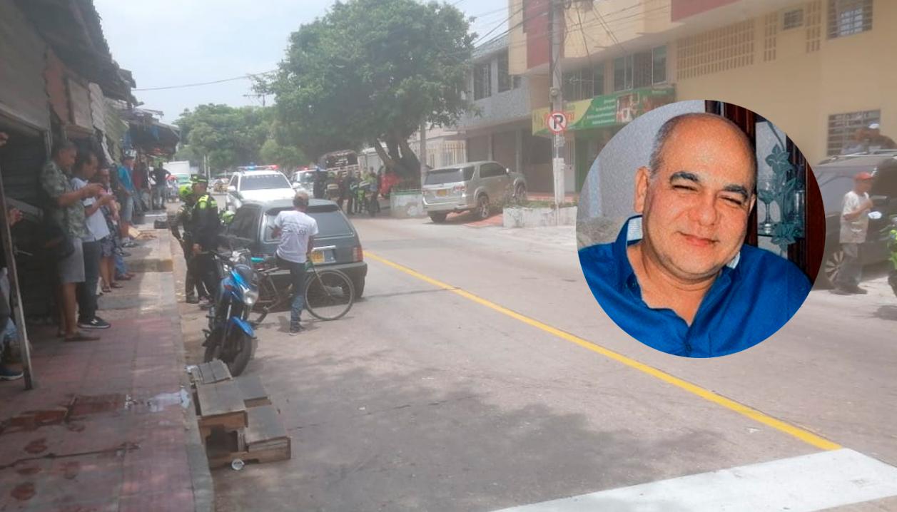 Lugar de los hechos y Nelson Martínez, el comerciante asesinado