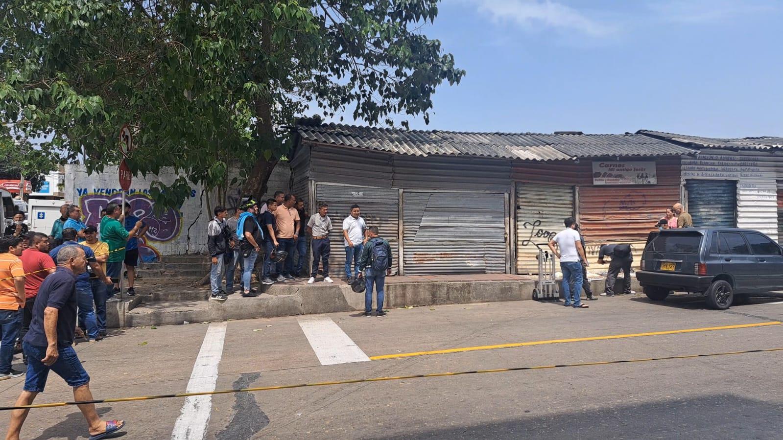 Lugar en donde fue asesinado Nelson Alfonso Martínez López.