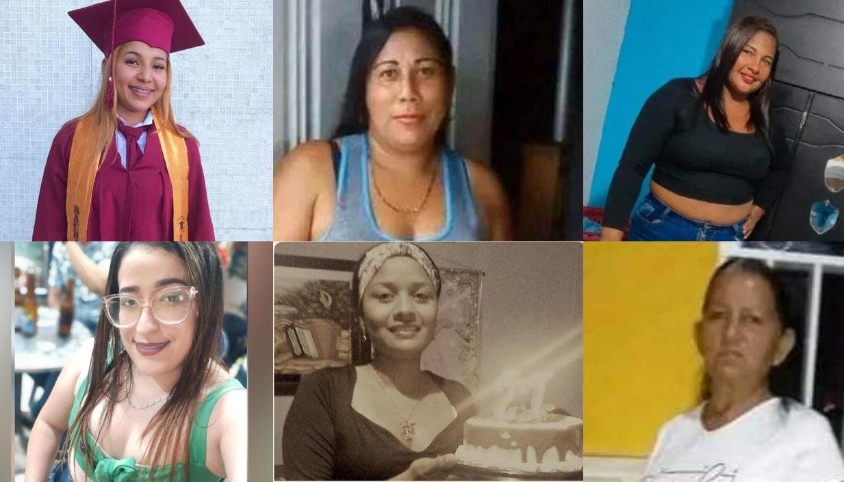Varias de las mujeres asesinadas este año en el Atlántico. 