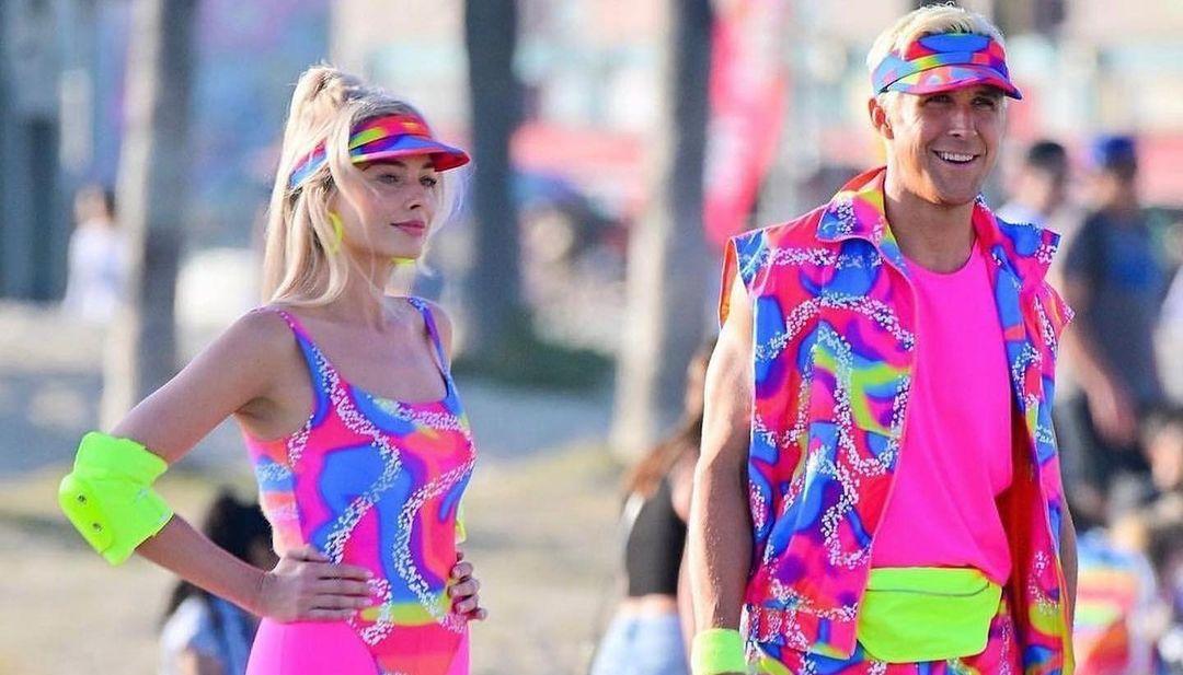 Margot Robbie y Ryan Gosling, en la película Barbie.