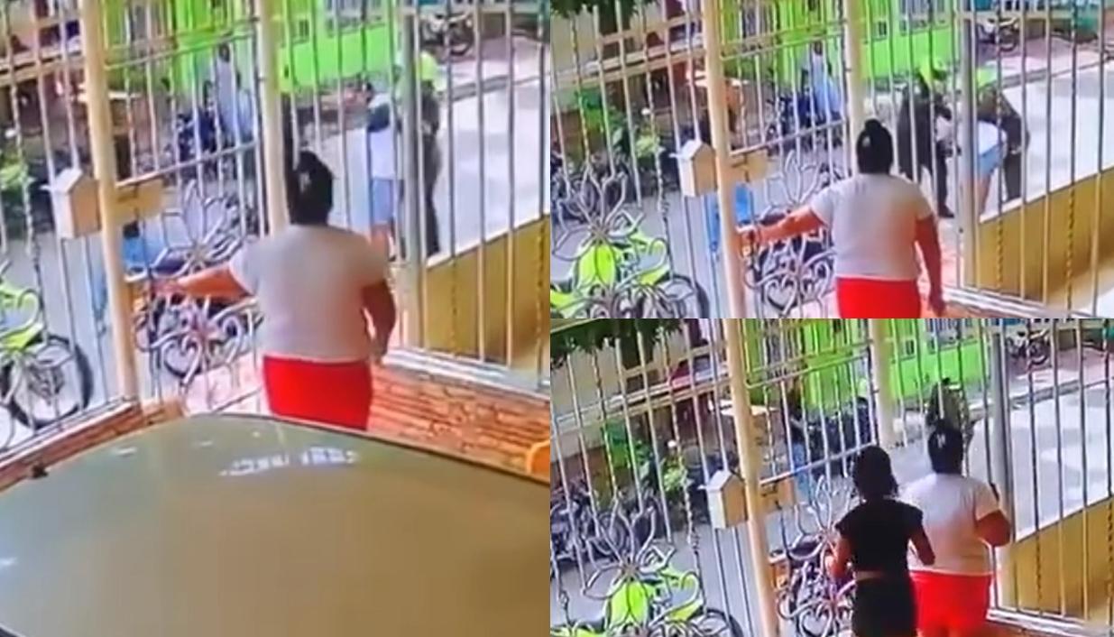 Imágenes del inicio del enfrentamiento.