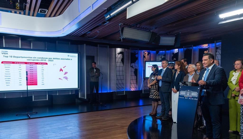 Secretaría de Transparencia en revelación del primer mapa de impunidad en Colombia.