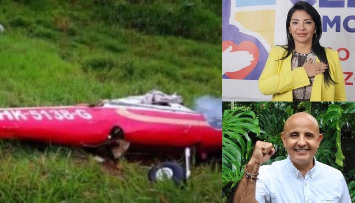 Imagen del accidente y de Nohora Stella Tovar Rey y Felipe Carreño.