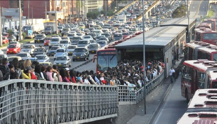 Trancón en Bogotá