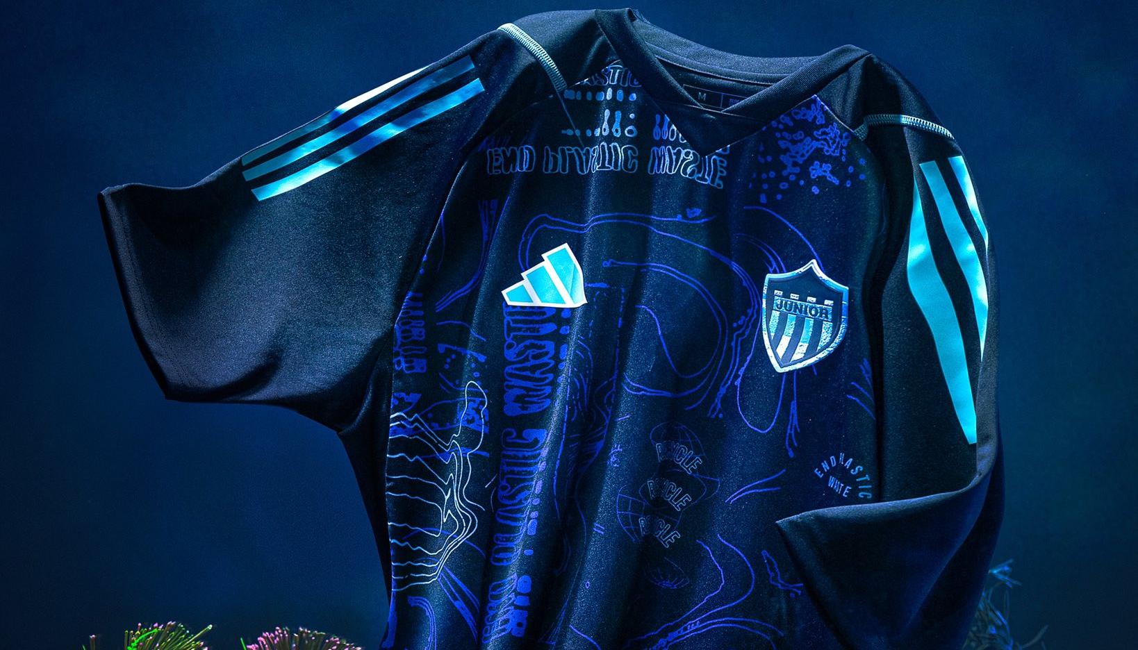 La camiseta que empleará Junior este sábado contra Águilas Doradas. 