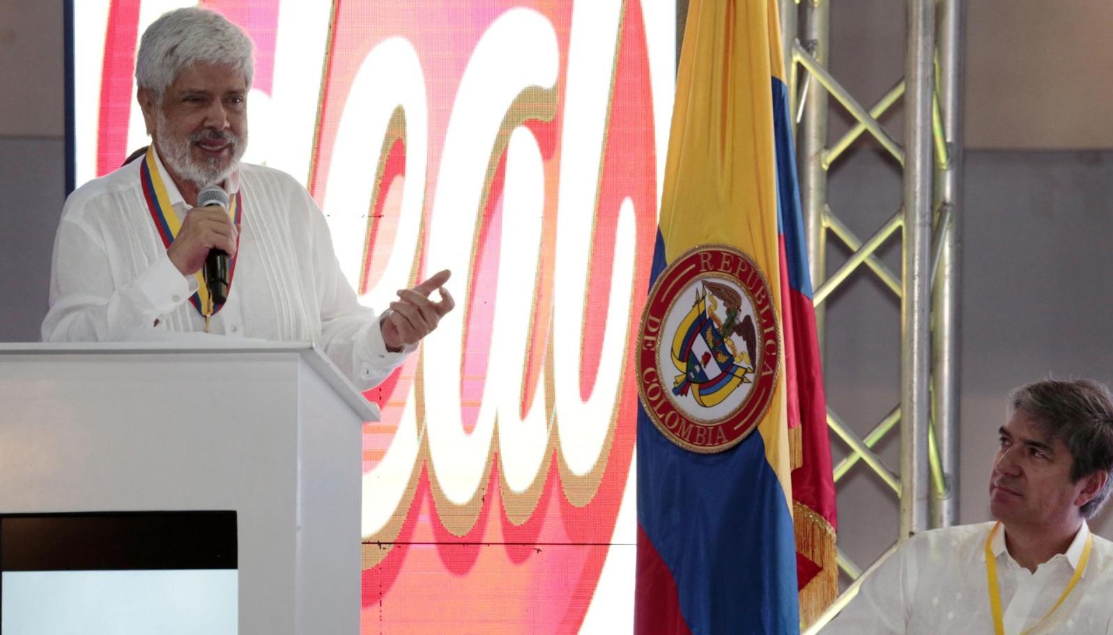 El ministro de Comercio, Industria y Turismo de Colombia durante el Encuentro Binacional la Frontera como Puente: Integración Comercial Colombia y Venezuela.