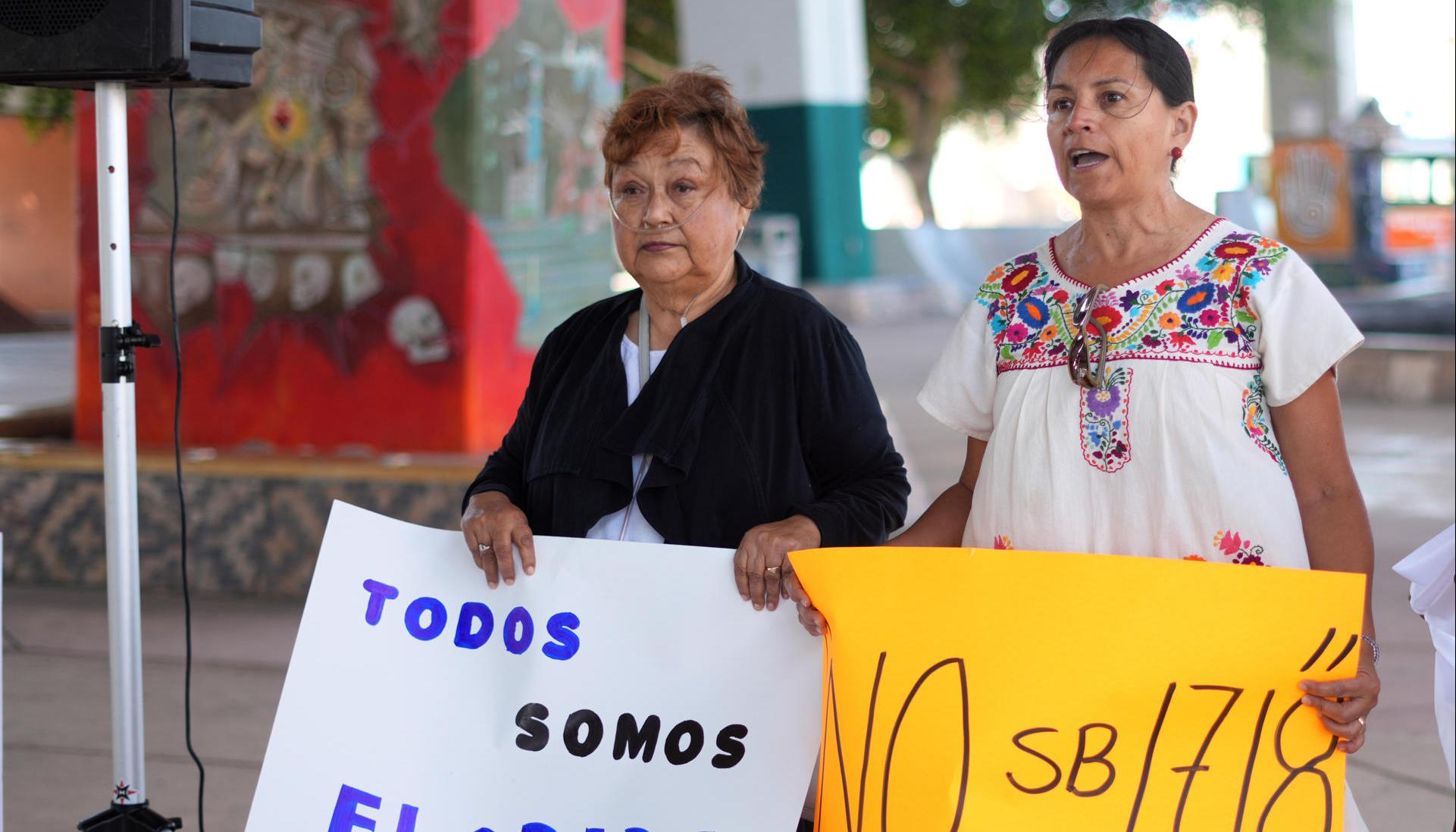 Protestan contra ley SB 1718.