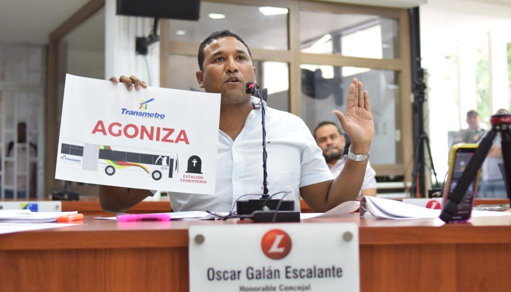 El concejal Óscar David Galán en la sesión de este martes.