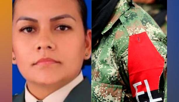 La sargento Ghislaine Karina Ramírez, secuestrada con sus dos hijos menores por el ELN en Arauca.