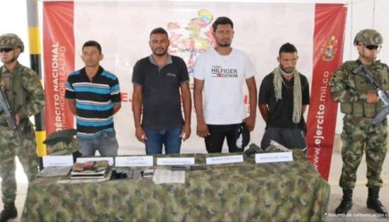 Presuntos integrantes del 'Clan del Golfo'. 