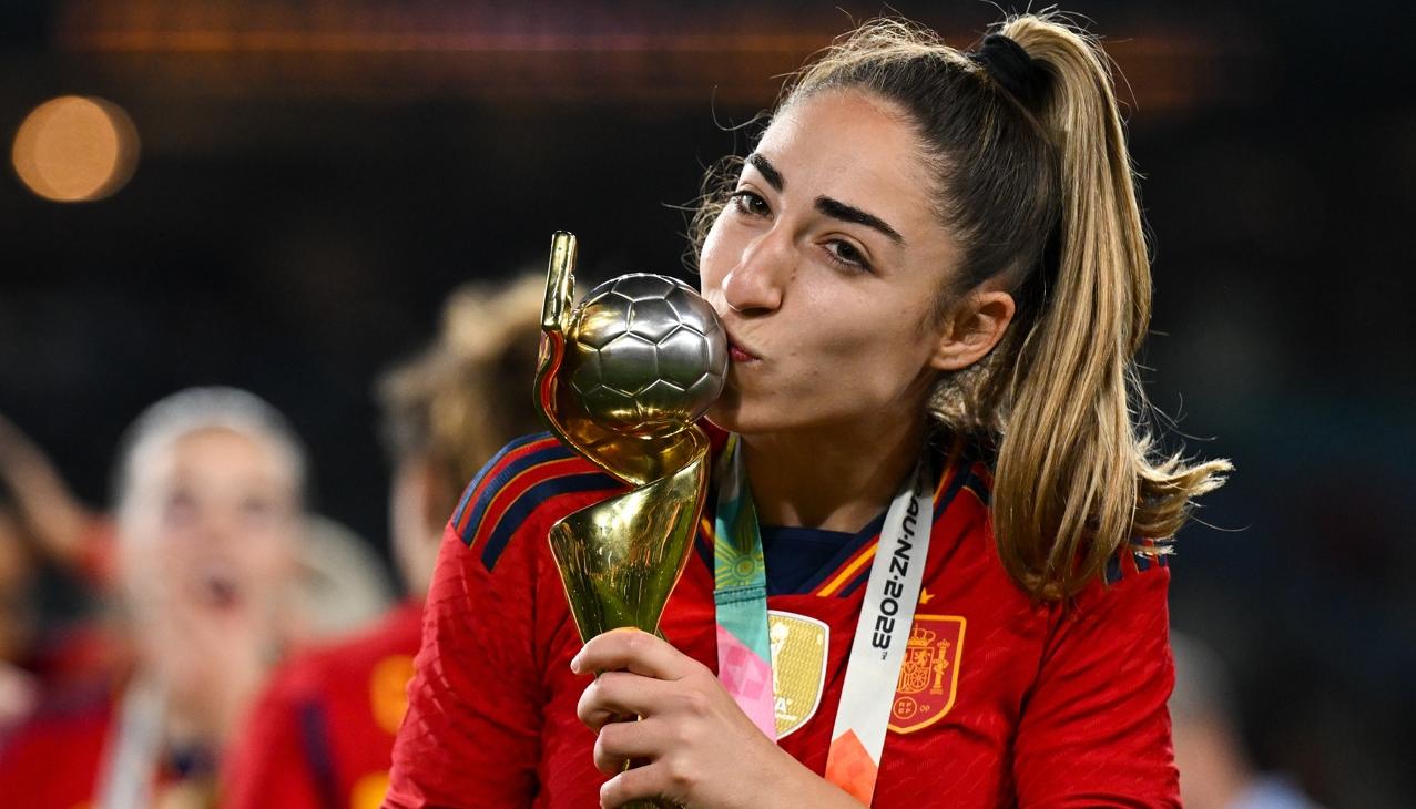 Olga Carmona, jugadora de la selección española. 