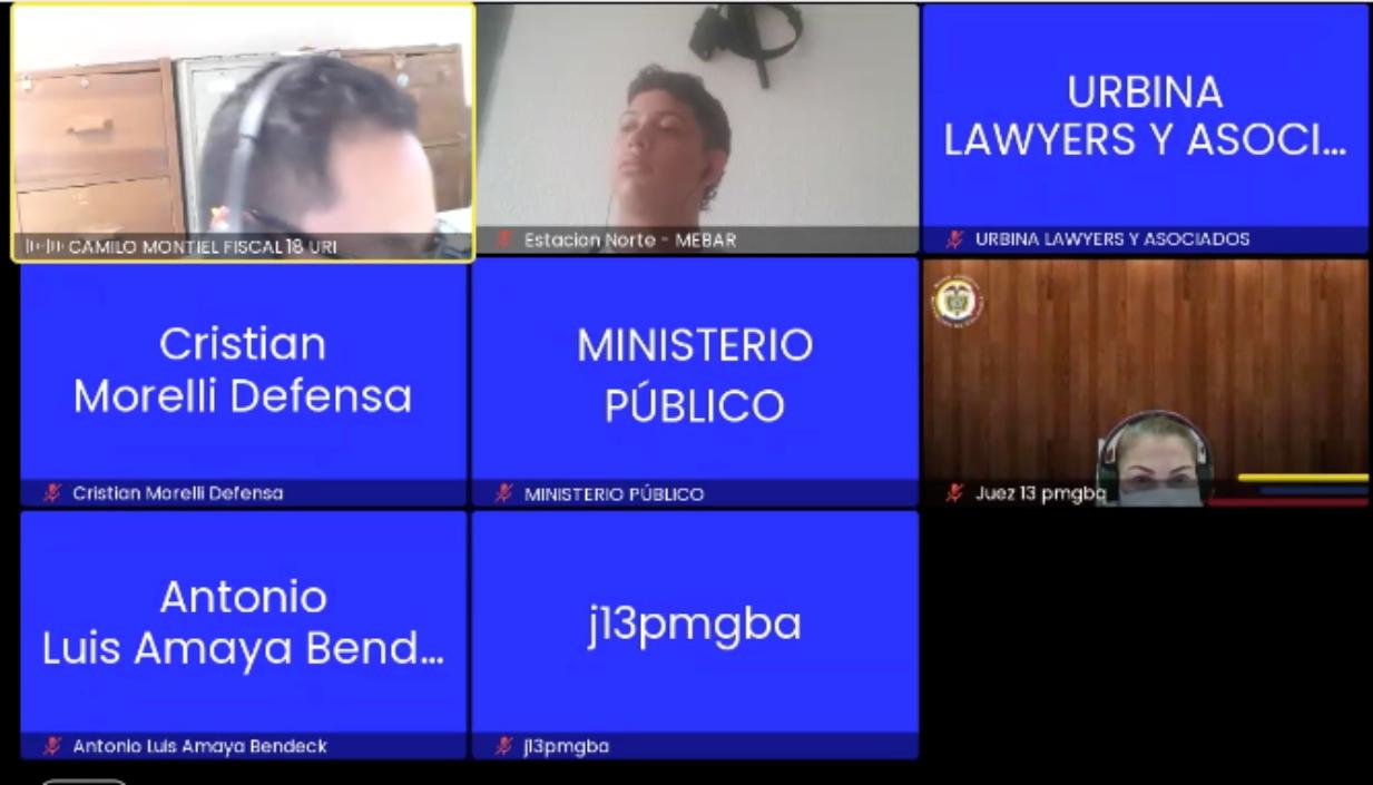 Aspecto de la audiencia de legalización de captura contra Luis Rafael Costa Solano. 