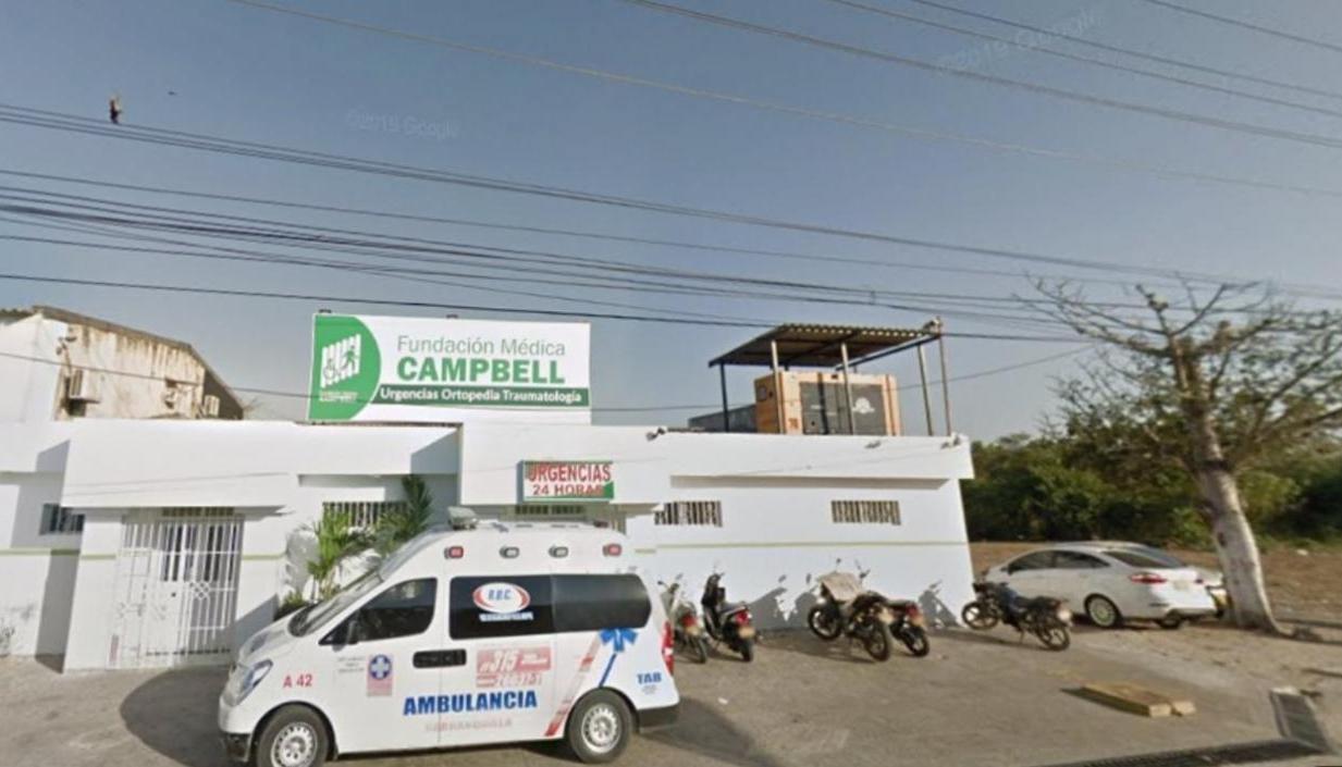 Oscar Jair Felipe Pertuz fue llevado a la Clínica Campbell.