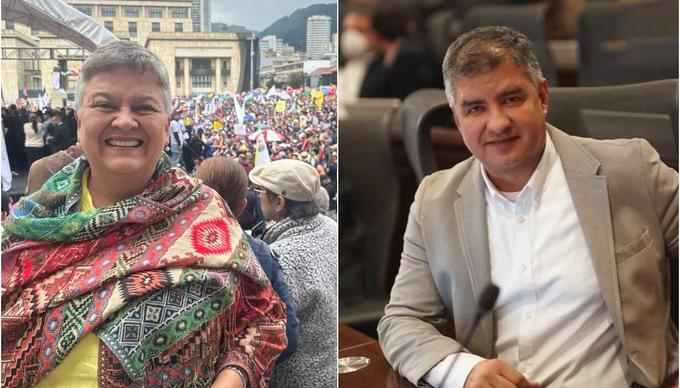 La representante por el Pacto Histórico Luz María Múnera y del Centro Democrático Jhon Jairo Berrío López.