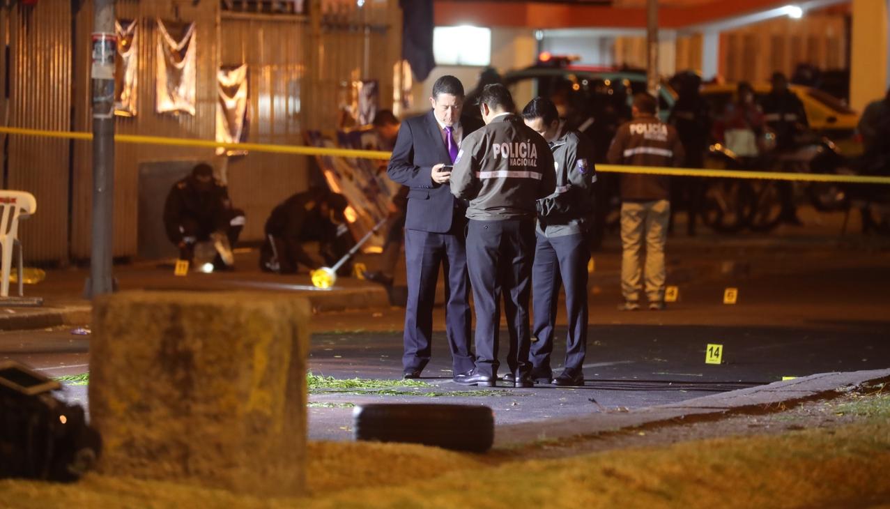 Lugar donde fue asesinado el candidato Fernando Villavicencio.