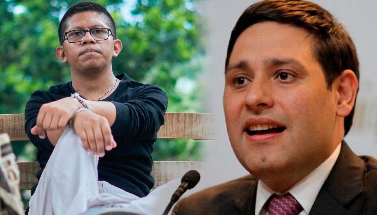 Souldes Maestre y el Ministro Mauricio Lizcano.