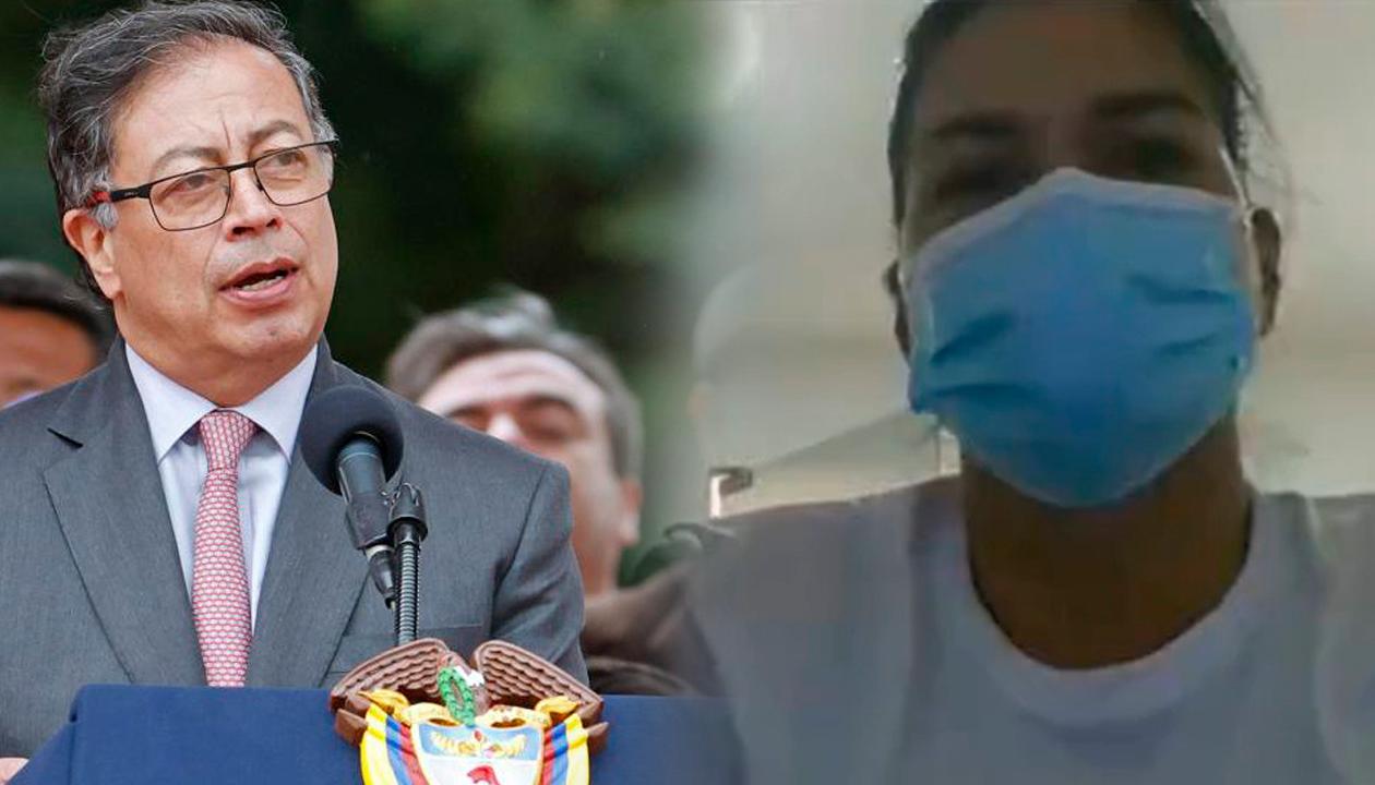 Presidente Gustavo Petro y Sandra Navarro.