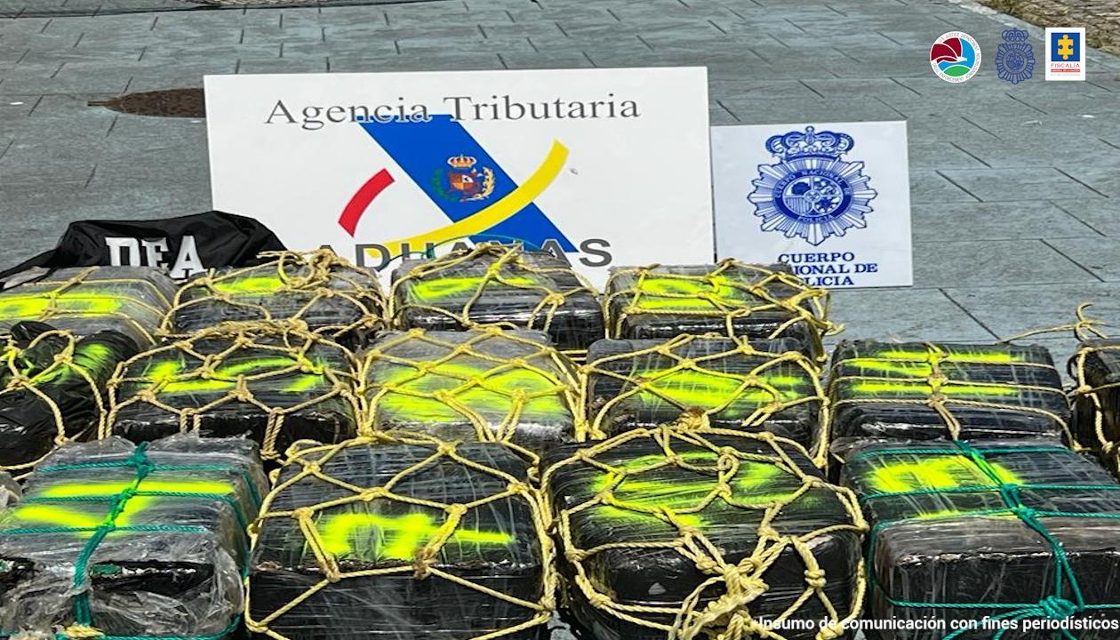 1.650 kilos de cocaína incautados.