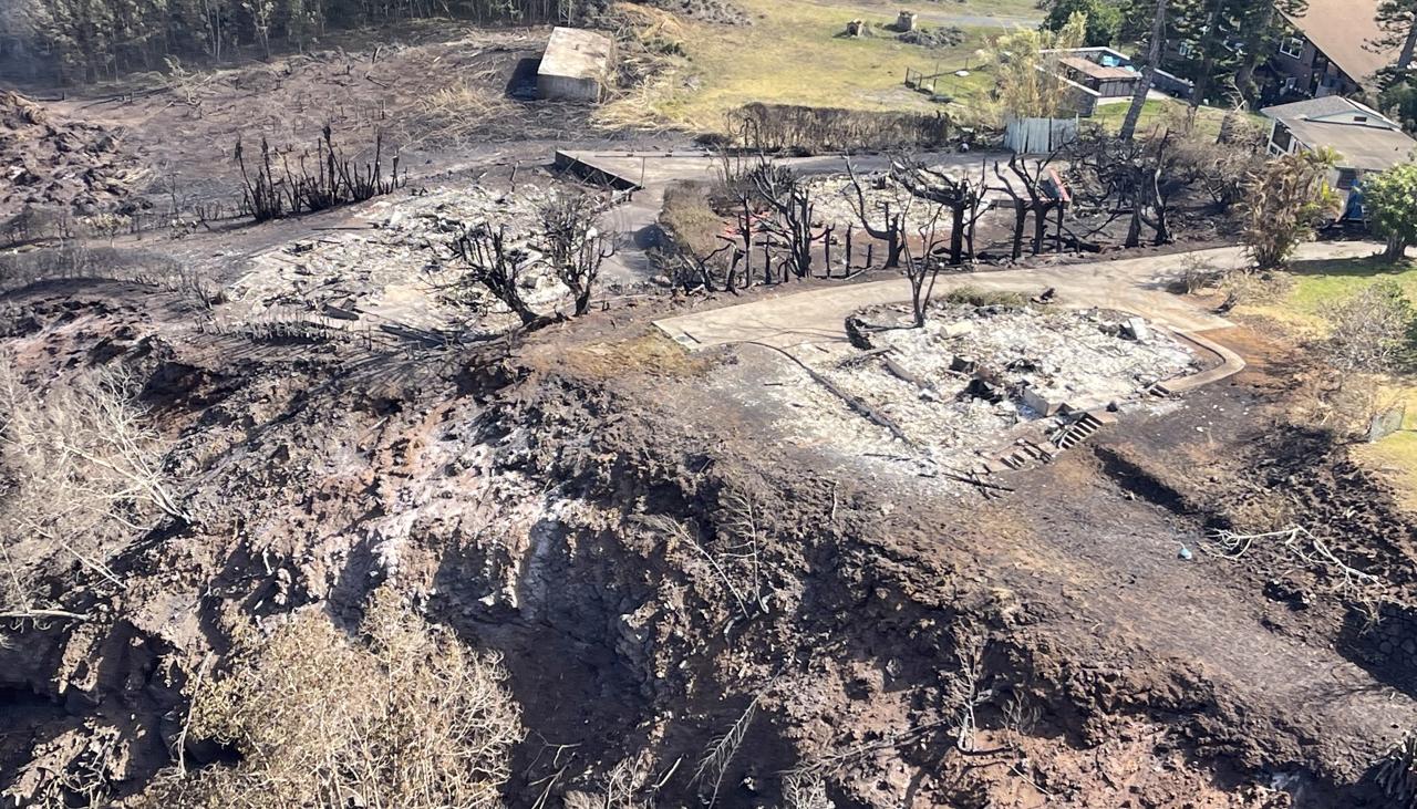 Imagen de los daños por los incendios.