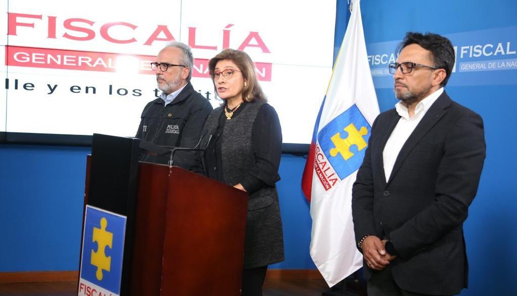La vicefiscal Martha Janeth Mancera, en rueda de prensa.