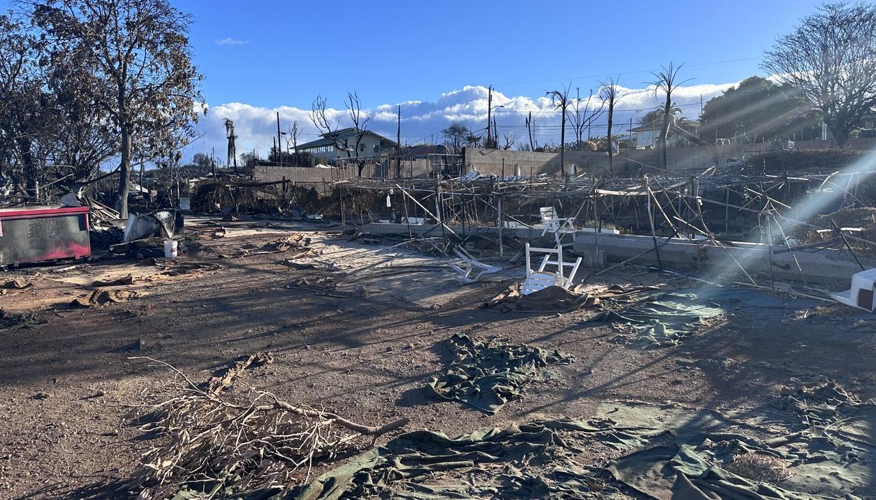 Imagen de los daños por el incendio.