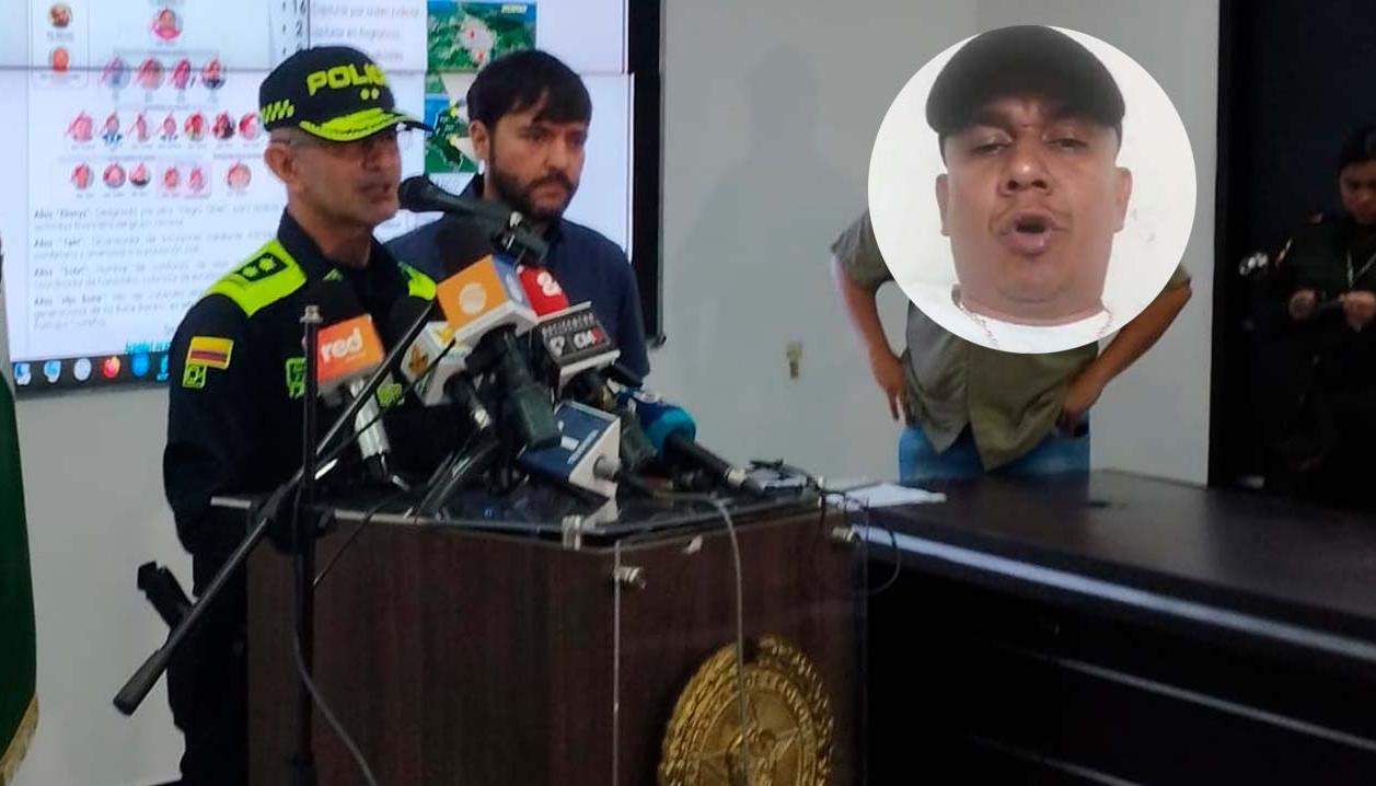 Rueda de prensa del general Jorge Urquijo y el Alcalde Jaime Pumarejo sobre 'Negro Ober'.