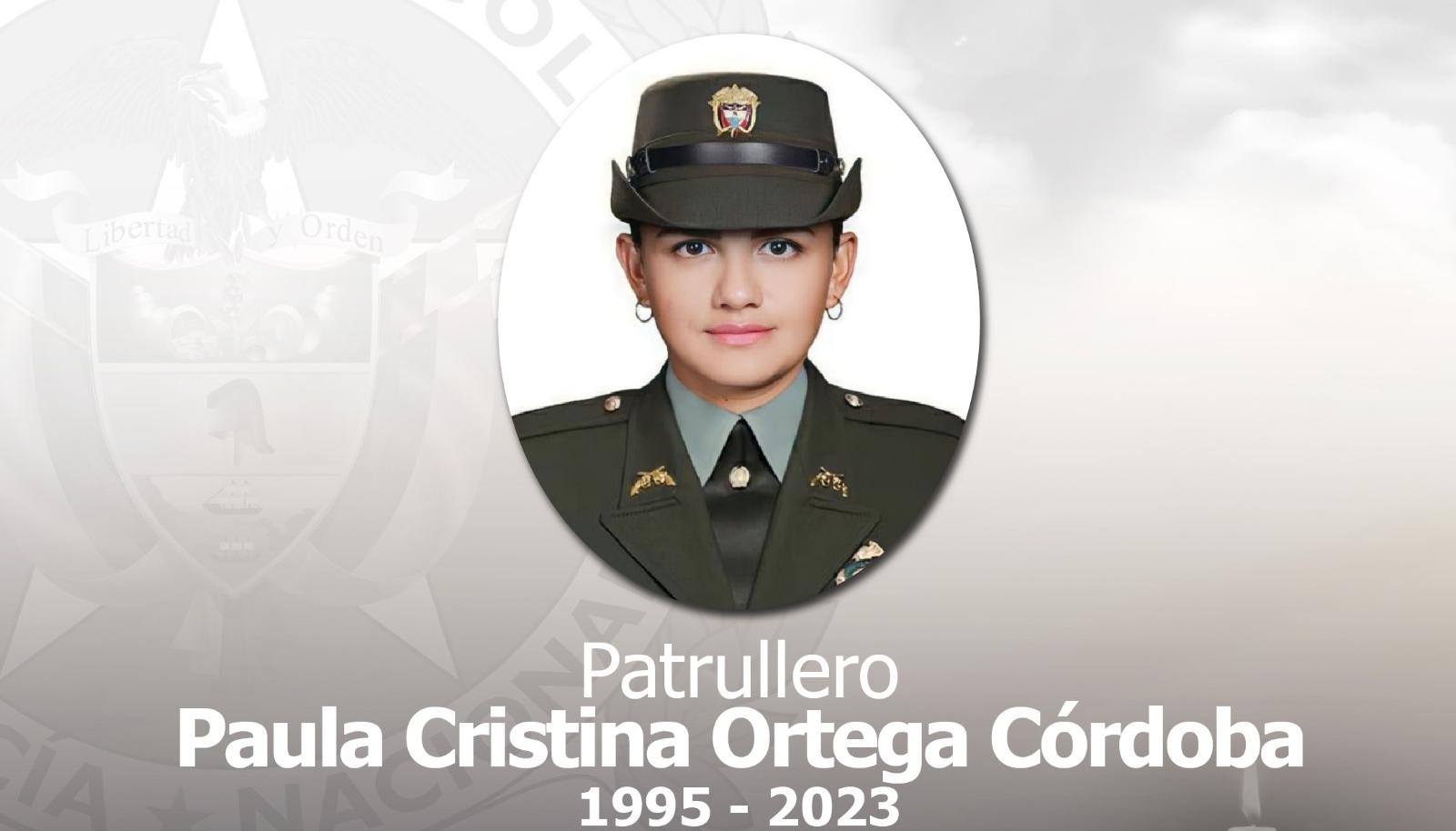 Patrullera de la Policía asesinada. 