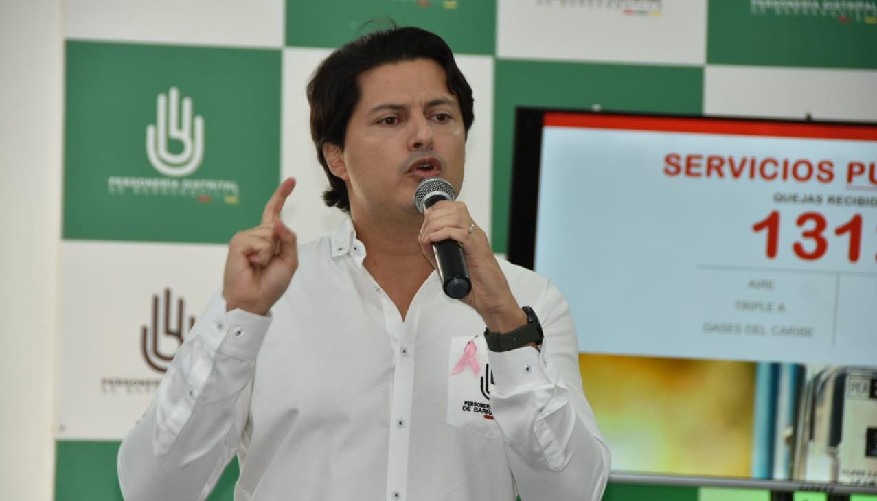 El Personero Distrital de Barranquilla, Miguel Ángel Alzate. 
