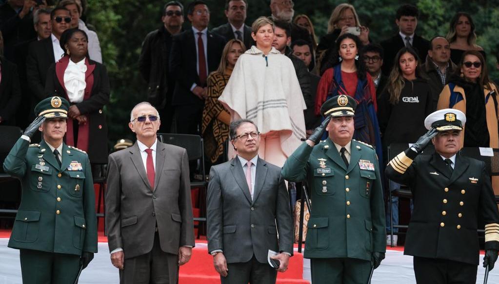 El Presidente de la República, Gustavo Petro, durante los actos conmemorativos de la Batalla de Boyacá.