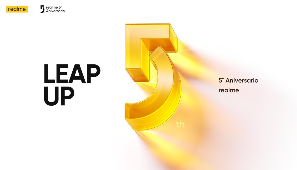 Imagen con la que realme celebra su aniversario.