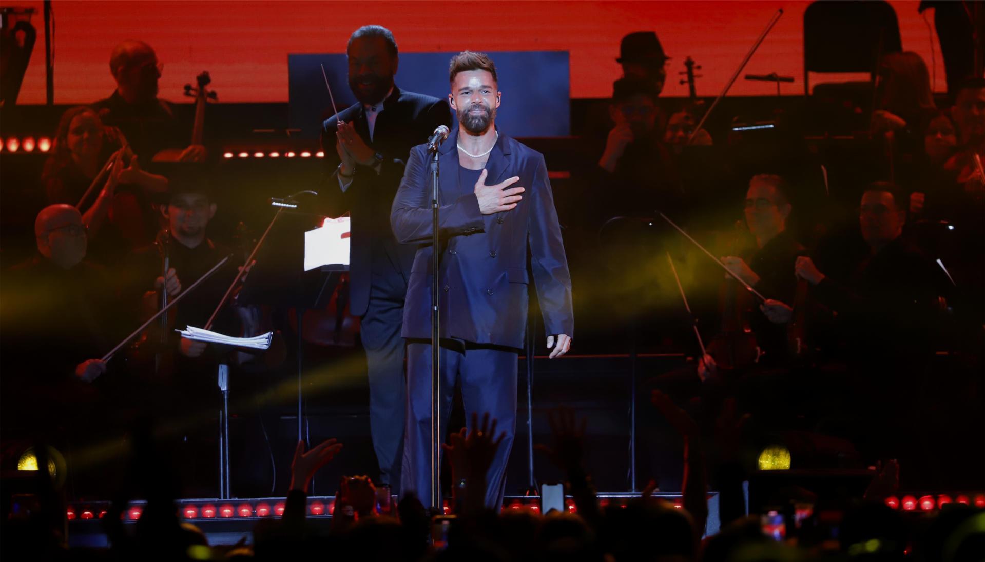 El cantante puertorriqueño Ricky Martin. 