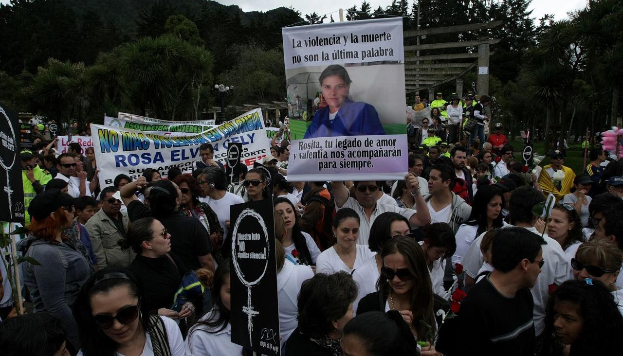 Protesta por feminicidio de Rosa Elvira Cely..