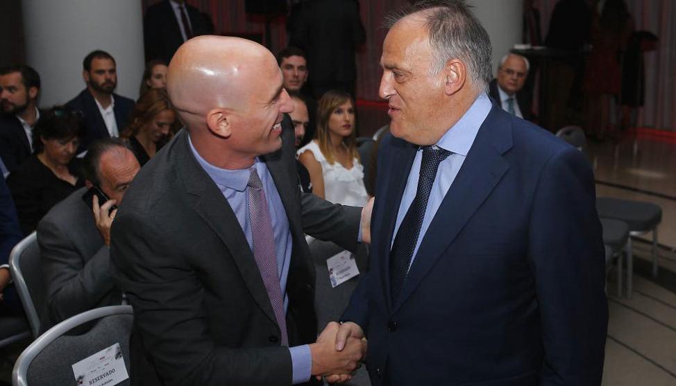 Luis Rubiales y Javier Tebas.