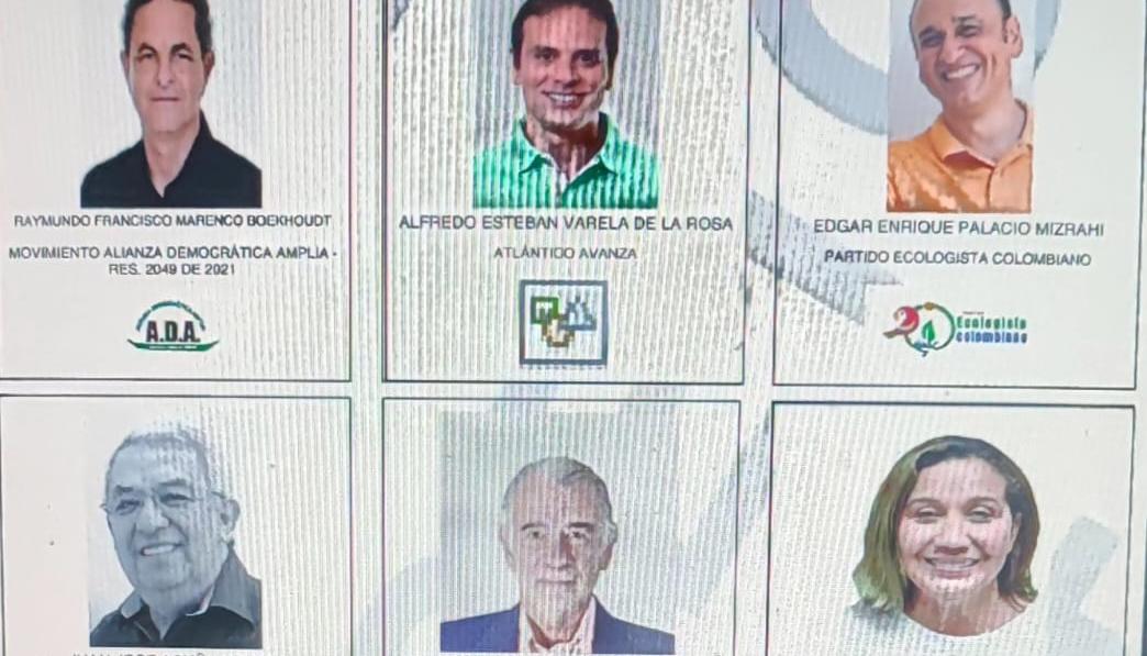 El tarjetón a la Gobernación del Atlántico.