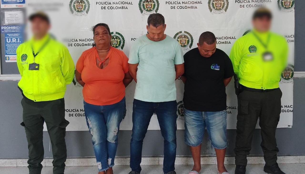 Tres presuntos integrantes de 'Los Todoterreno'.