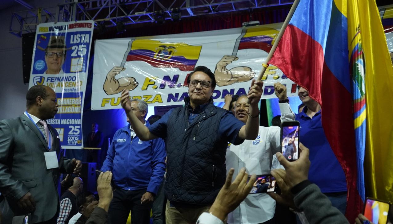 El candidato presidencial ecuatoriano Fernando Villavicencio.